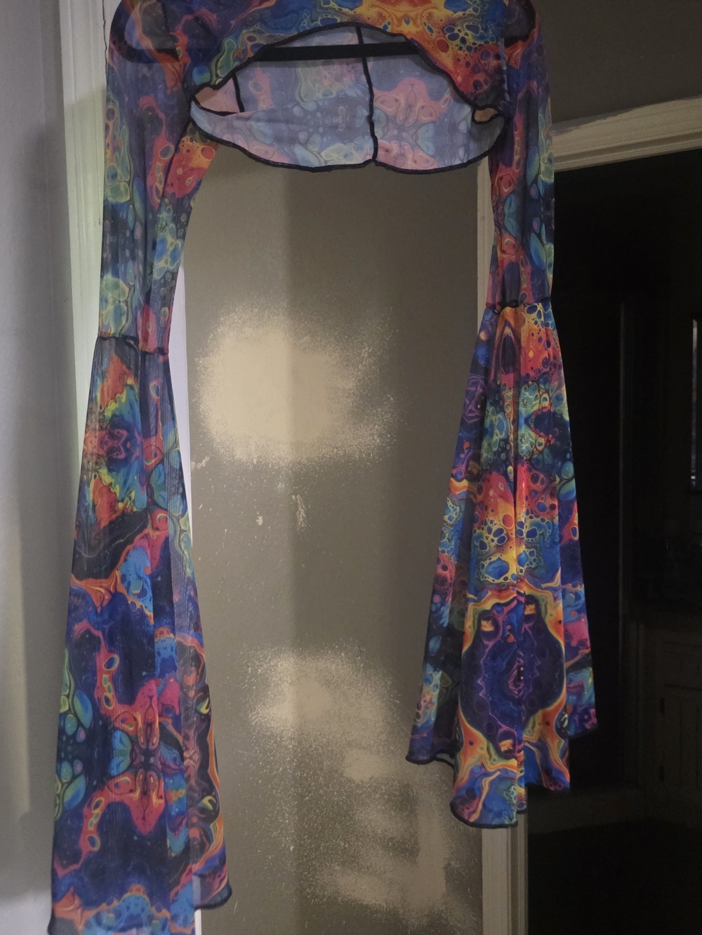 Multicolor Psychedelic Sheer Scarf Wrap